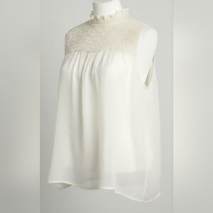 NWT Anthropologie/Sunday In Brooklyn Ivory Sleeveless Blouse